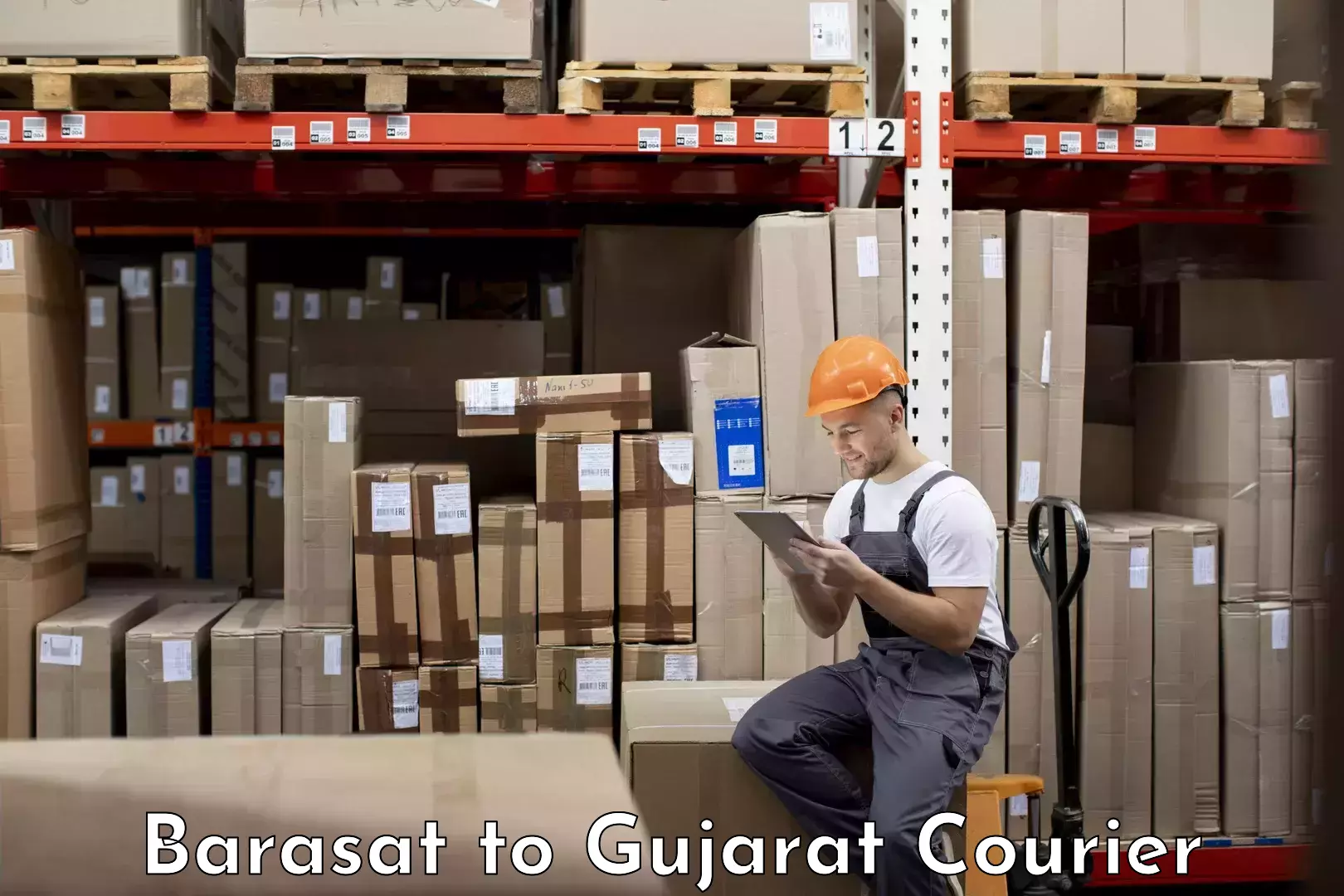 Fast parcel dispatch Barasat to Patan Gujarat