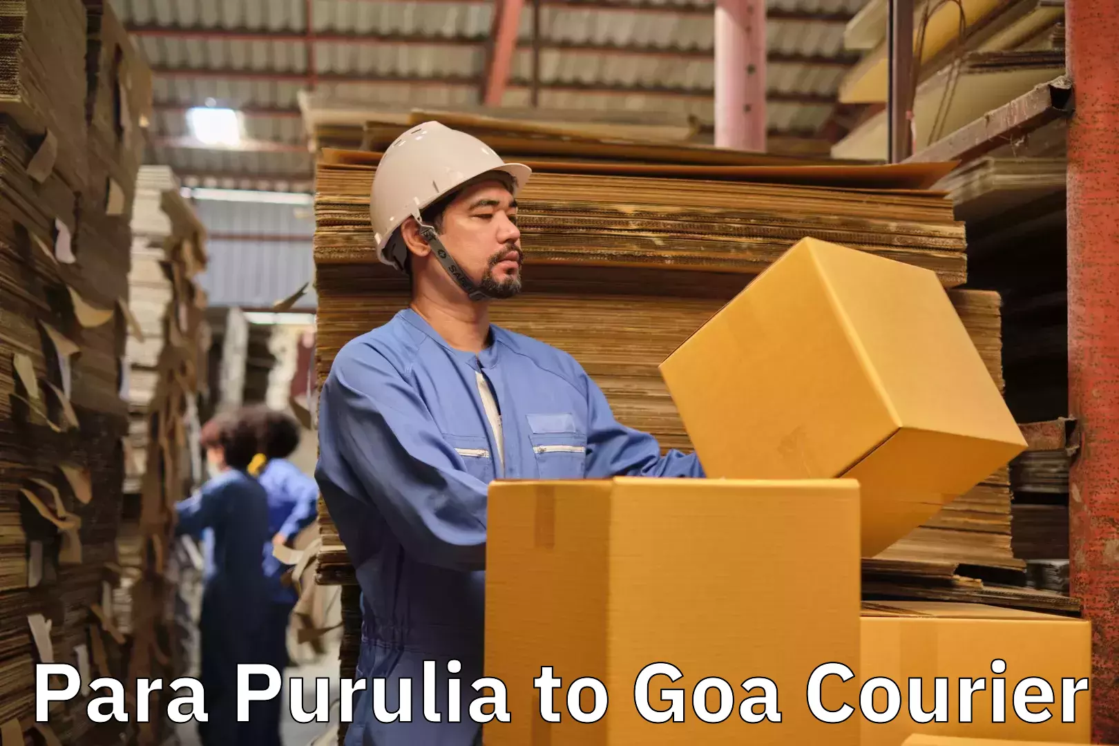 Expert goods movers Para Purulia to Bicholim