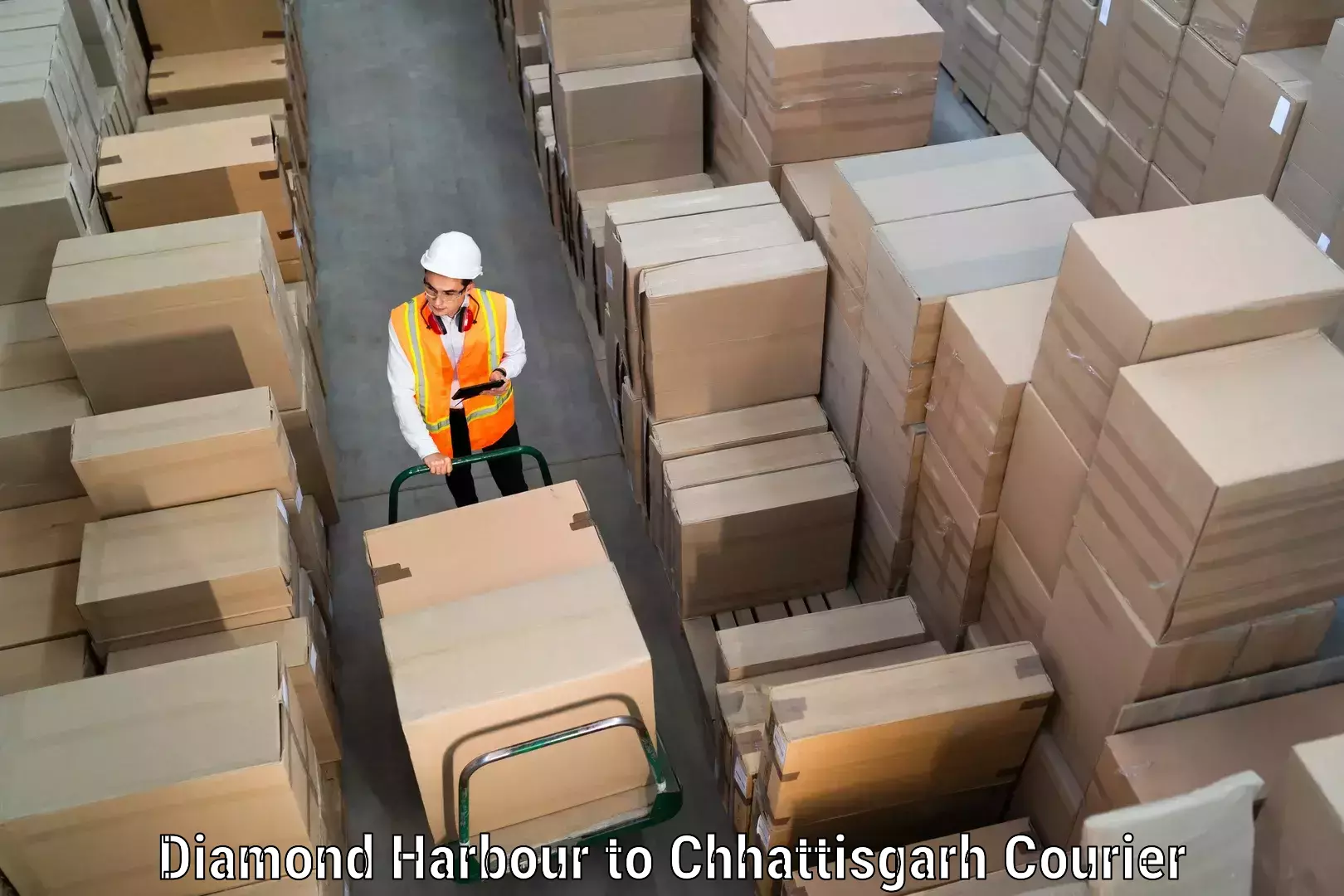 Baggage courier insights Diamond Harbour to Saraipali