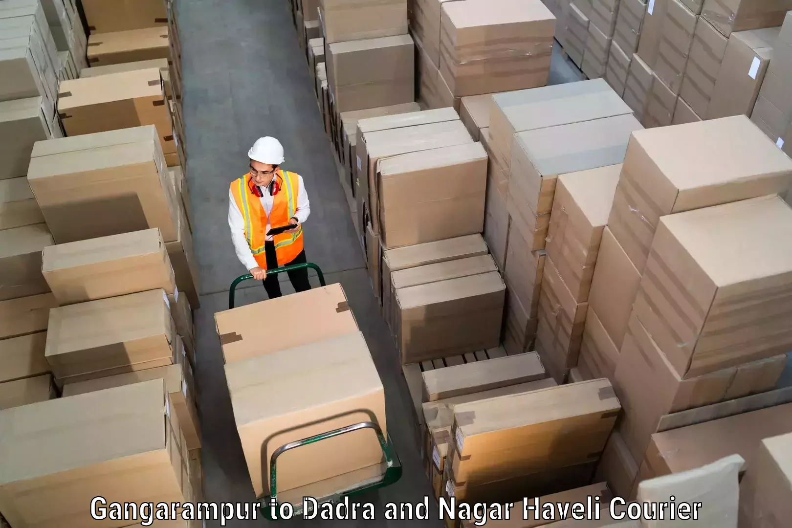 Door to hotel baggage transport in Gangarampur to Dadra and Nagar Haveli