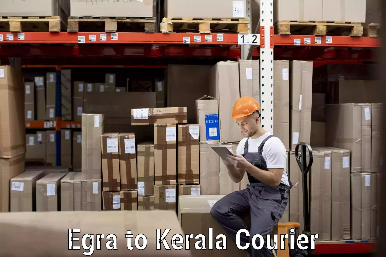 Baggage courier optimization Egra to Pathanamthitta