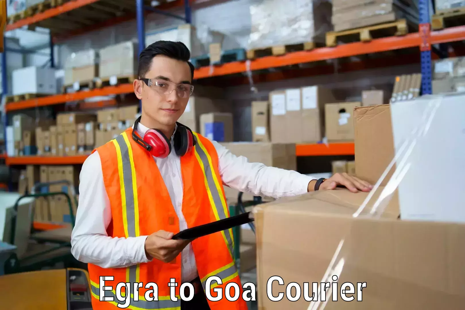 Personal baggage courier Egra to Goa