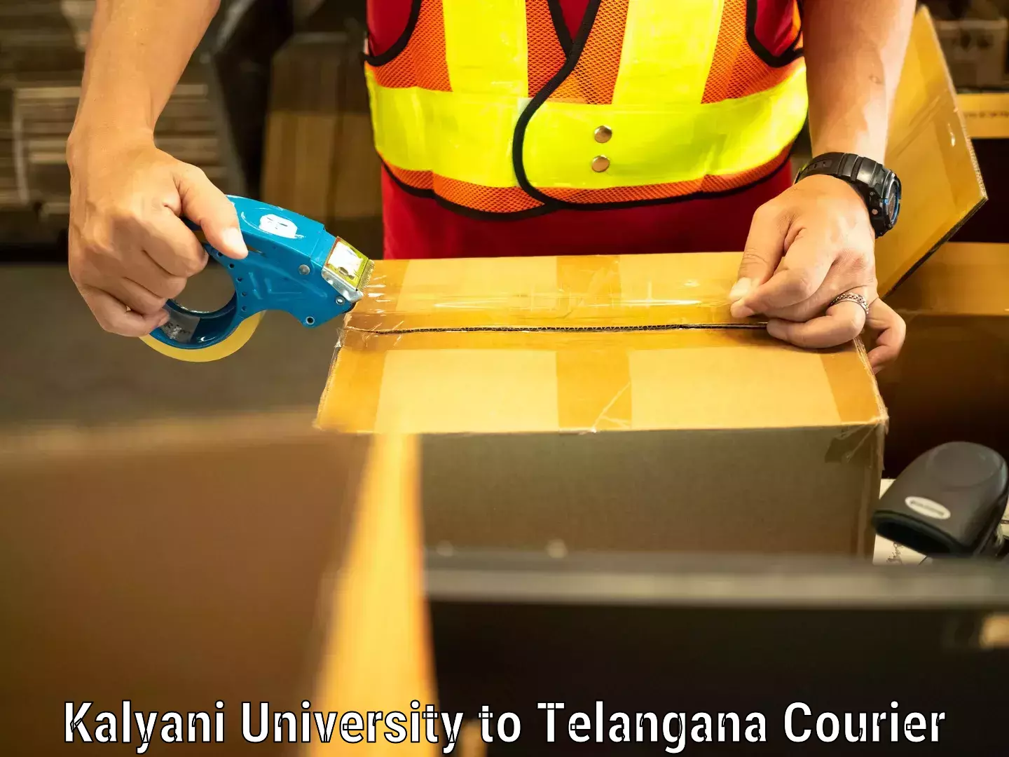 Door to hotel baggage transport Kalyani University to University of Hyderabad