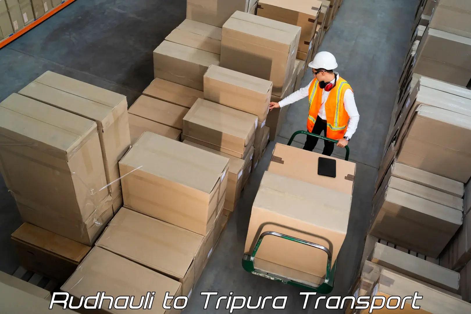 Two wheeler parcel service in Rudhauli to West Tripura