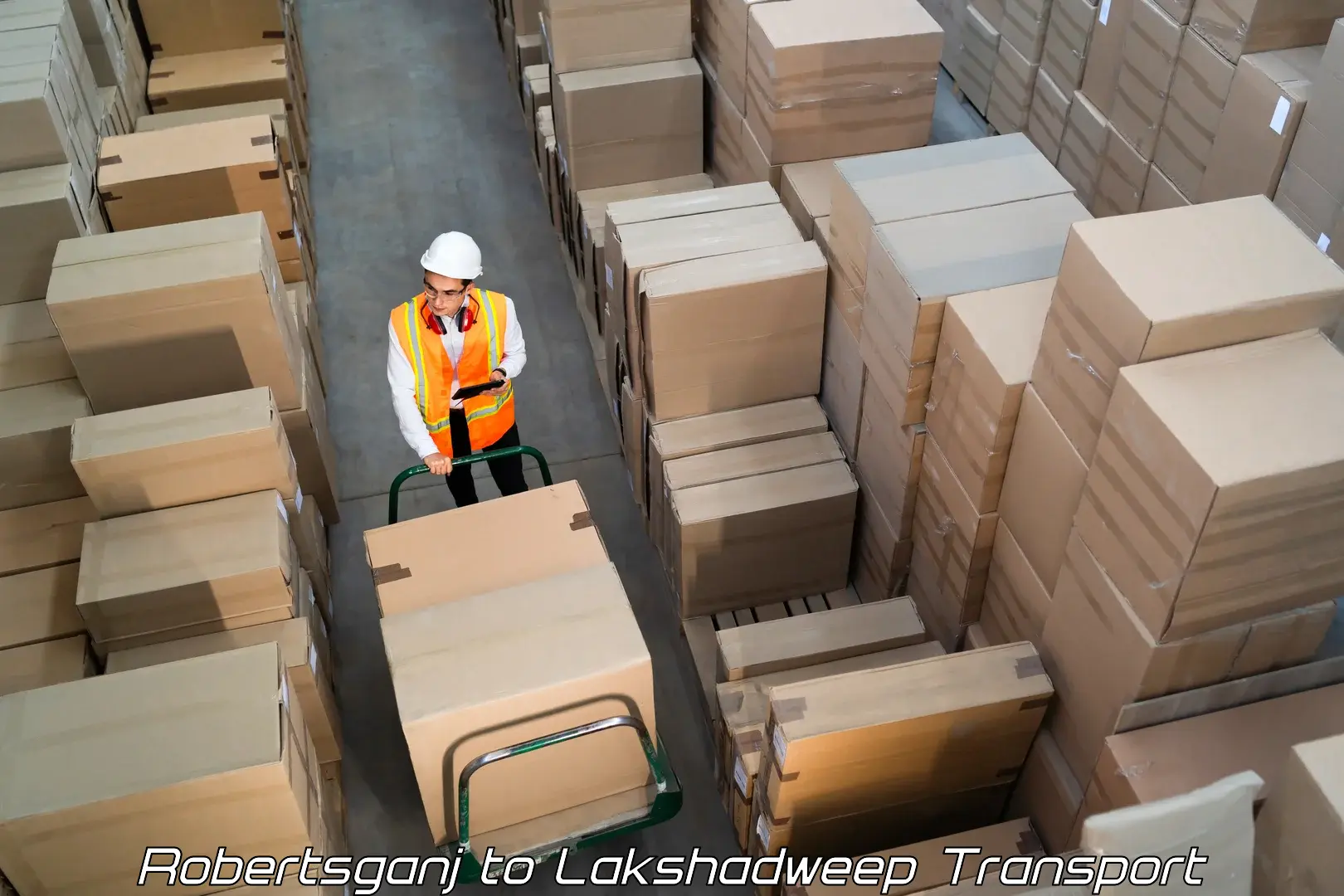 Shipping services Robertsganj to Lakshadweep