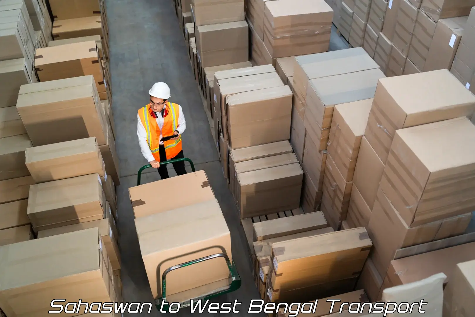 Domestic goods transportation services Sahaswan to West Bengal