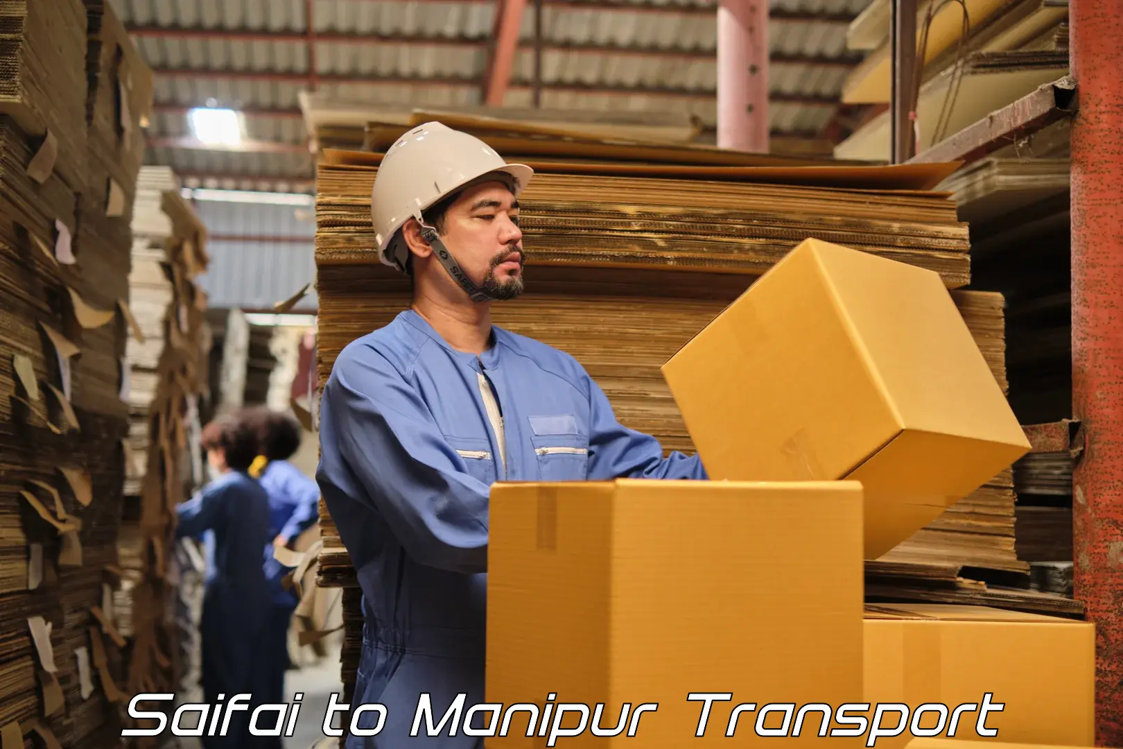 Parcel transport services Saifai to Manipur