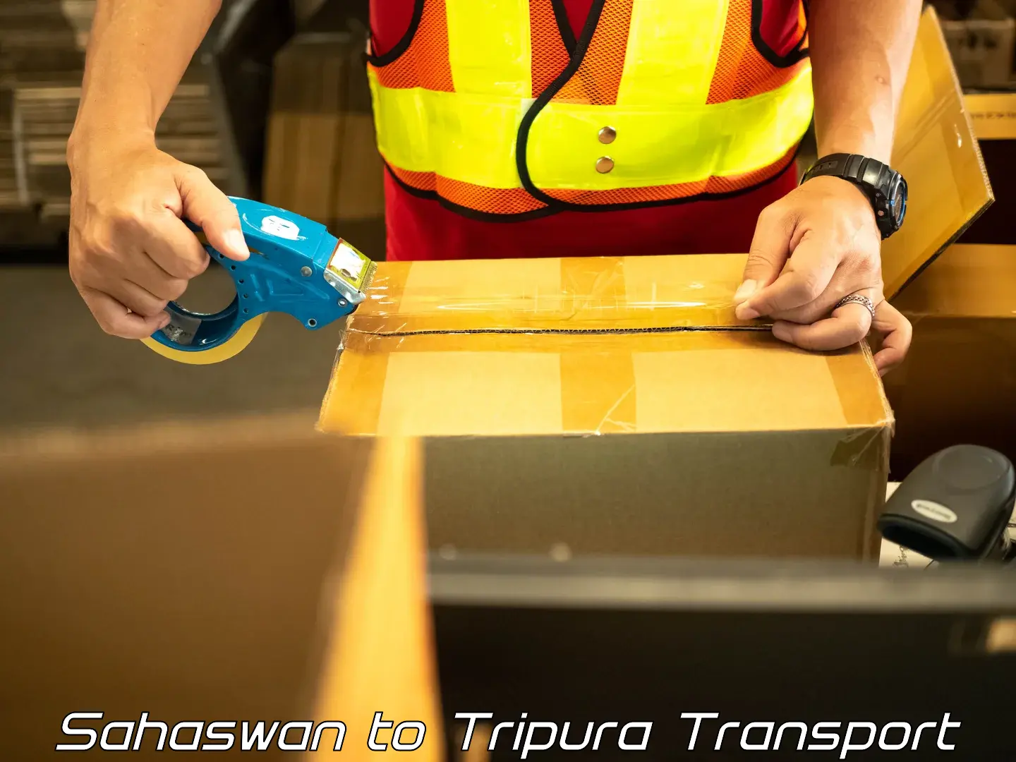 International cargo transportation services Sahaswan to IIIT Agartala